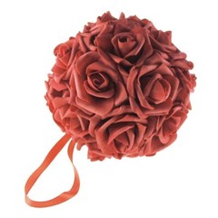 Soft Touch Foam Rose Kissing Ball Wedding Centerpiece, 6-Inch