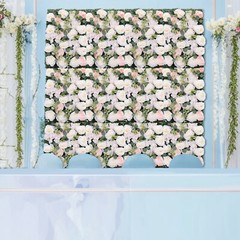 6Pcs 60*40cm Artificial Silk Flower Rose Wall Panels Wedding Party Venue Decor