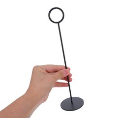 4Pcs Stable Stainless Steel Table Number Holders Black for Wedding Events