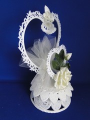 New Vintage Wilton «Wedding Rose » Wedding CakeTop, white rose, 103-2328