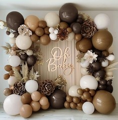 Brown Nude Balloon Arch Kit Double 5inch, 12inch, 18inch, Neutral White