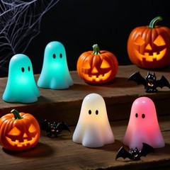 Halloween Flameless Candles Color Changing with Remote Timer, Real Wax