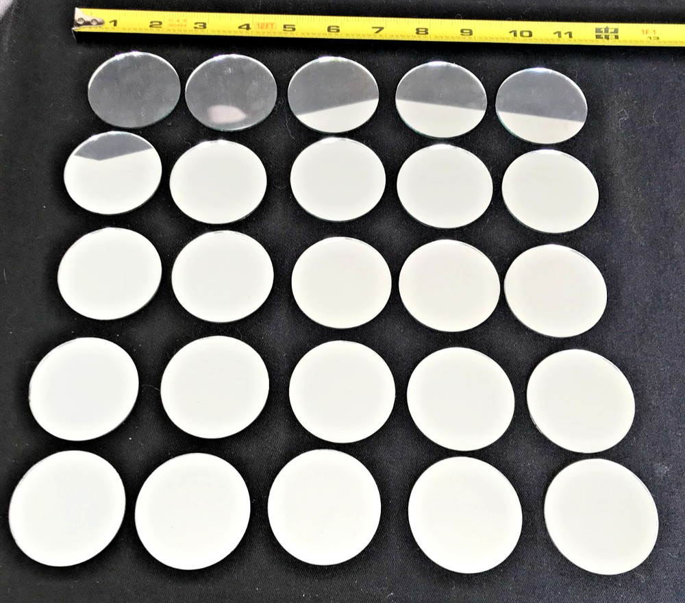 25 Pieces 2″ Small Circle Craft Mirrors Mini Mirror Round for Wedding, Crafting