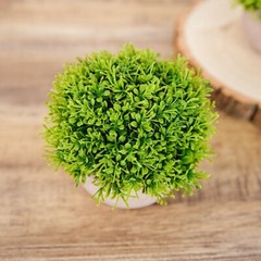 2 Green 5″ Mini Boxwood Topiary ARTIFICIAL PLANTS Planter Pots Home Decorations