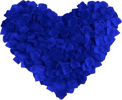 Lifelike Sapphire Blue Rose Petals – 1000 Pcs for Bridal Showers & Anniversaries