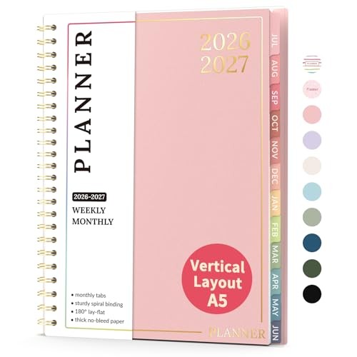 Teacher Planner 2026-2027, Academic Planner 2026-2027, Jul 6.3″ x 8.5″ Pink