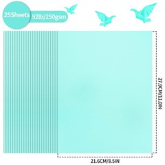 25 Sheets Sky Blue Cardstock – 8.5» x 11» Double-sided Cover Pastel Paper 9…