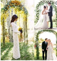 7.9 ft Metal Green Stand Arch Wedding Party Prom Garden Floral Decoration US