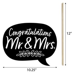 Big Dot of Happiness Mr. and Mrs. – Black White Wedding or Black,