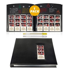 Wedding Guest Book with Photo Booth Insert – 160 2×6 Photo Sleeves & Guest Si…