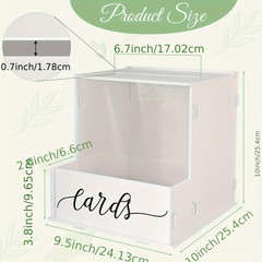 White PVC Wedding Card Box Lock Lid Money Gift Box Birthday Party Decor