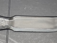 Vintage Depression Clear Glass Cake Fruit Knife Nice