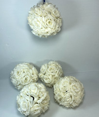 5 pcs 6″ Kissing Flower Ball Wedding Silk Rose Party Pomander Party decoration