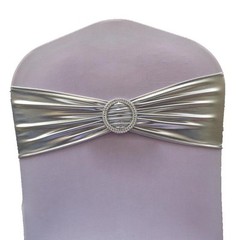 250 Metallic Spandex Chair Band for Folding Banquet Lycra Universal Chair Covers