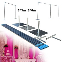 10x10ft/10x20ft Wedding Party Backdrop Stand Pipe Kit Curtain Frame Telescopic