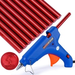 Wax Seal Kit with Sealing Wax Gun & 10pcs Blood Red Wax Sticks – for Wedding