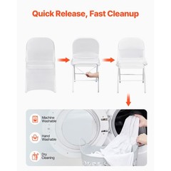 Uimoso 30PCS White Stretch Spandex Chair Covers for Events and Gatherings
