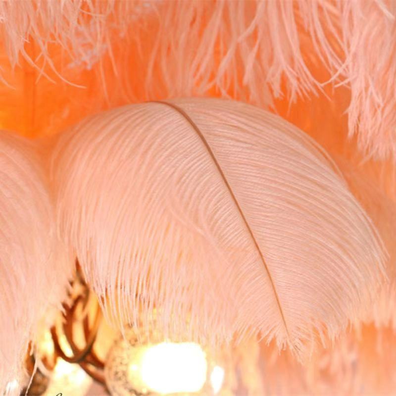 Peach Blush Pink 100 Pieces Ostrich Feather 12-14 inches Wedding Centerpiece