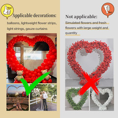 Metal Balloon Arch Kit, Love Balloon Column Arch Frame, Wedding Heart Arch Stand