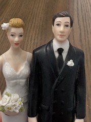 WEDDING CAKE TOPPER FIGURINE BRIDE AND GROOM HUMOR FUNNY COUPLE The Love Pinch