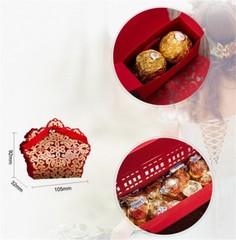 Crown Laser Cut Wedding Favour Candy Bags Boxes Invitations Cards Envelopes Red