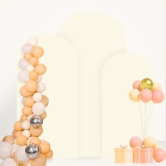 Ivory Wedding Arch Cover Set of 3 Arch Spandex Covers 5FT 6FT 7FT Baby Shower…