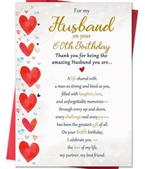 Beixian Funny 60th Birthday Card Gifts for Husband from Wife, Happy 60th Birt…