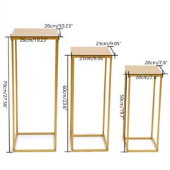 Flower Stand 3 Pack Metal Support 20-26cm for Wedding Reception Event Display