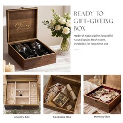 AW BRIDAL Mr and Mrs Wine Glasses Wedding Gifts for Couples Large, &