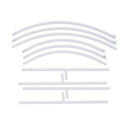 White Steel Round Arch Backdrop 2.2m × 1.5m Freestanding Wedding Balloon Stand