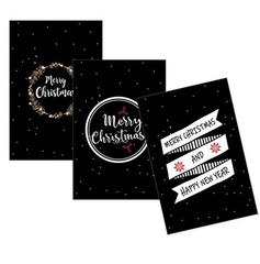 12 Pack Small Size Merry Christmas Greeting Cards & Envelopes, 4″ x 6″ Size, …