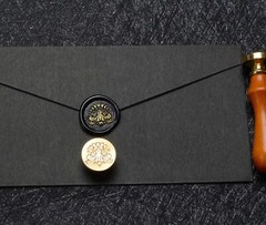 Magic Moth Moon Phrase Universe Wax Seal Stamp, for Invitation, Cards, Wedding