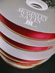 #3 McGinley Satin, Valeria Red, 100 Yard Acetate Ribbon 9/16″ for Corsages/Bows
