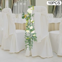 10pcs Wedding Chair Flower Decoration 29.53in Length For Ceremony Reception NEW