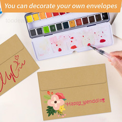 100 Packs Kraft 4×6 Envelopes for 100 Qty A6(4.75*6.5), kraft