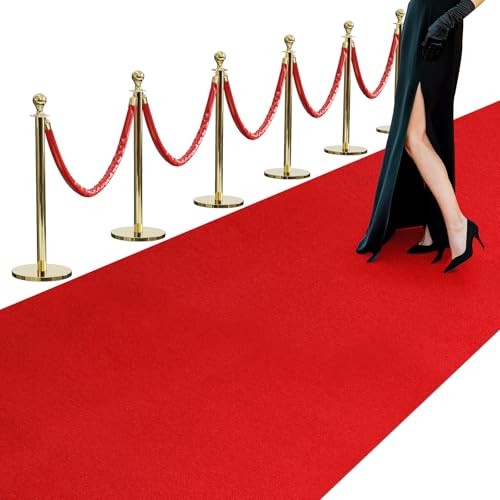 450GSM Extra Thick Red Carpet Runner for Party & Events, 3ft x 10ft Heavy Duty