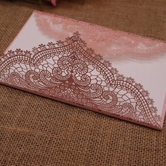 25/50/100pcs Personalized Laser Cut Printing Wedding Invitation Cards Cover Sets