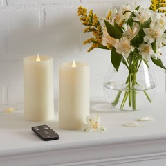 2pk 3″ x 6″ LED Candles Cream – Threshold