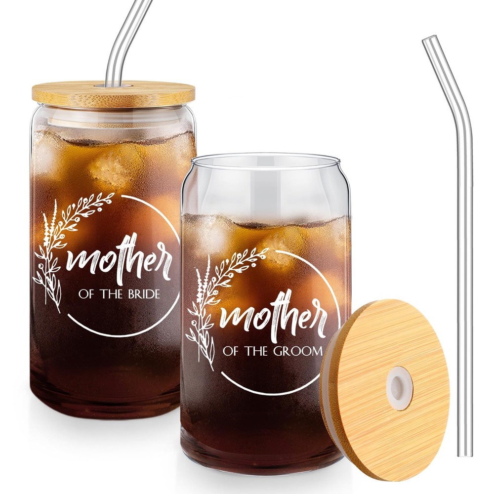Layhit 2 Pcs Bridesmaid Gifts Proposal 16 oz/ 500 ml, Clear