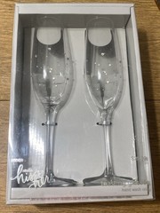 New In Box “Mr and Mrs» Wedding Toasting Champagne Glass Flute Set Hobby Lobby