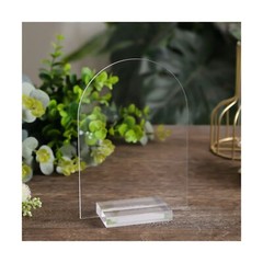 UNIQOOO 3″ Clear Acrylic Stand | Wedding Sign Holders, 20 Count 3″, Pack of 20