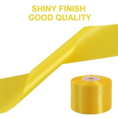 2 Inch x 25 Yards Wide Gold Satin Ribbon Solid Fabric 2 inch wide Yellow