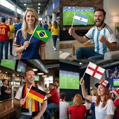 International Cup Flags, International Cup Decorations, 48 Countries