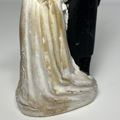 Vintage 1949 Wedding Cake Topper By Novelty Co Marblelike 5 3/8 X 2.5 Inches