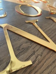 Wedding Welcome Sign Acrylic Mirror Glass Letters – Decor, Signage,