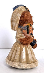 Teddy Bear Wedding Couple Figurine or Cake Topper Resin 4 3/8 in Tall Unbranded