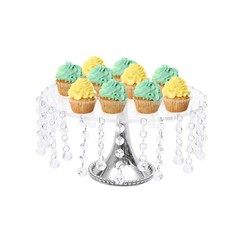 4*Cake Stand Set Round Metal Plates for Dessert Cupcake Candy Display DETACHABLE
