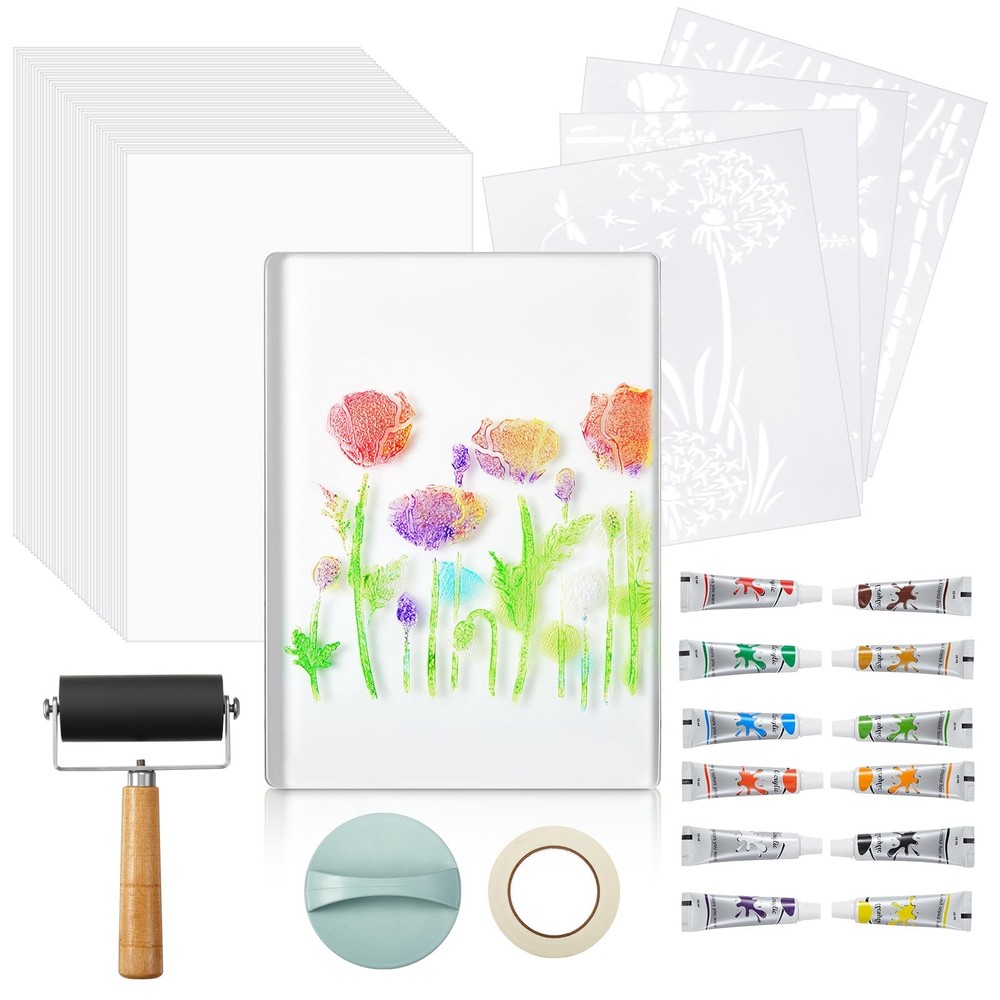 Fuyoooo 5″ x 7″ Gel Printing Plate Starter 5» × 7», as shown in the picture