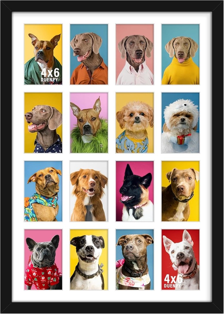 18×26 Collage Picture Frames Display Sixteen 4×6 Picture Collage Wall Decor W…