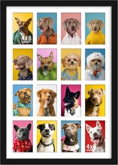 18×26 Collage Picture Frames Display Sixteen 4×6 Picture Collage Wall Decor W…